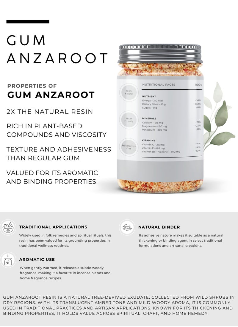 AWAFI MILL Gum Anzaroot | Natural Dried Resin Chunks | Traditional Herbal Ingredient
