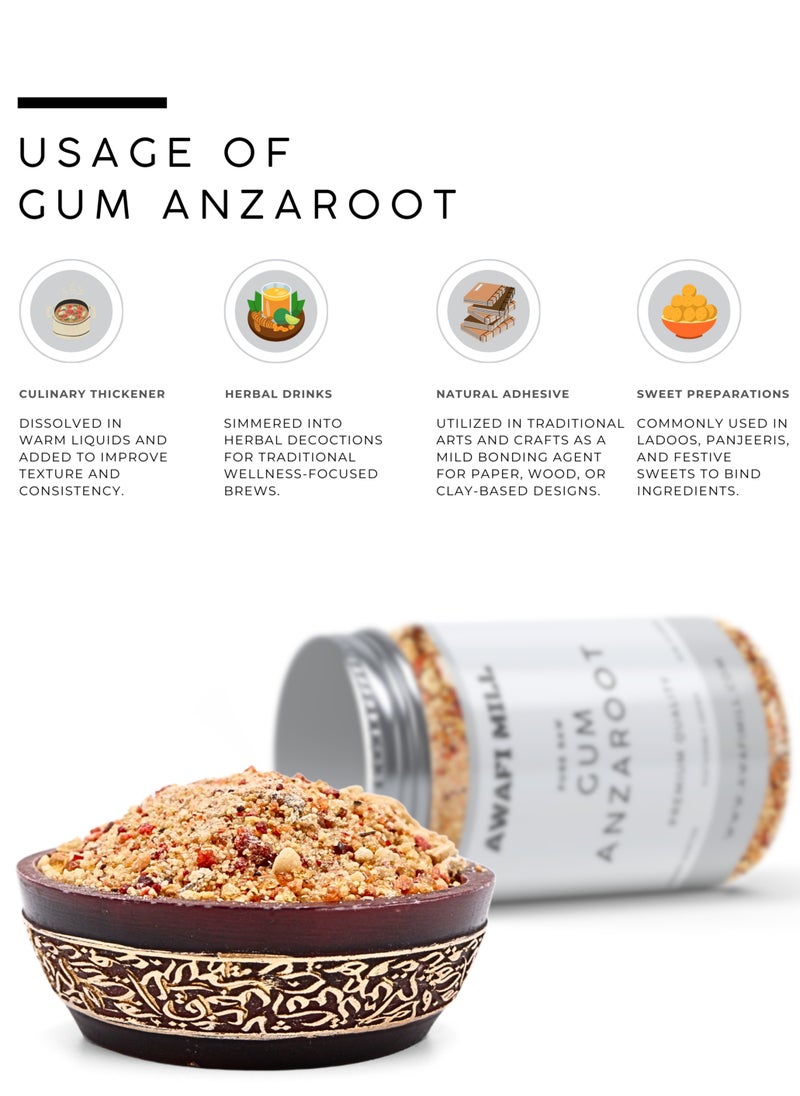 AWAFI MILL Gum Anzaroot | Natural Dried Resin Chunks | Traditional Herbal Ingredient