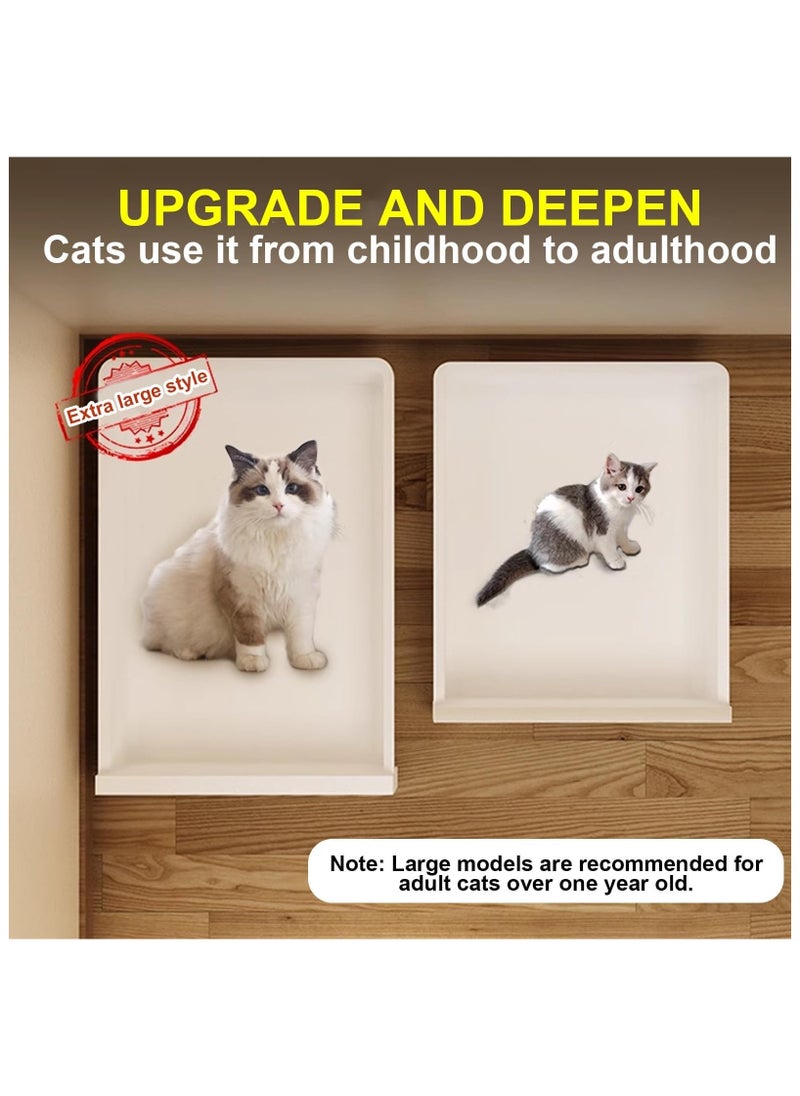 Cat Cage with Litter Box, Assembled Cat Enclosures, Interactive Cat Villa, Multi-Feature Enclosed Cat Condo for 1-2 Cat - Easy Installation, No Tools Needed (With light)