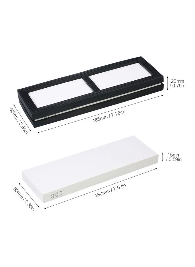 800 Grit Knife Sharpening Stone White/Black