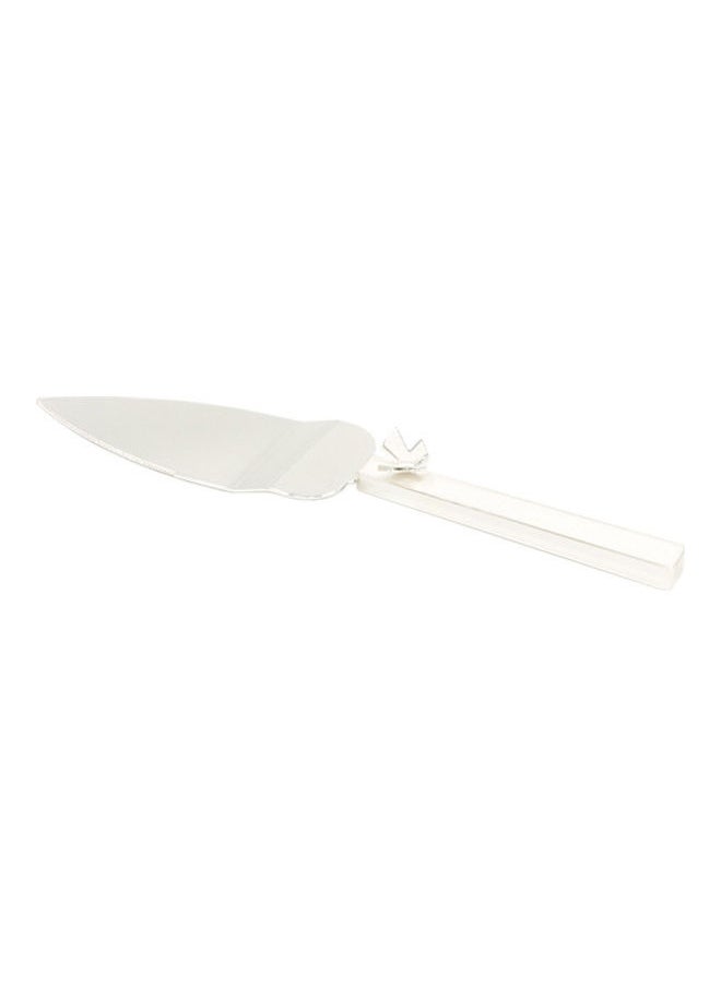 2-Piece Cutlery Cake Tools Silver 30x1x3cm