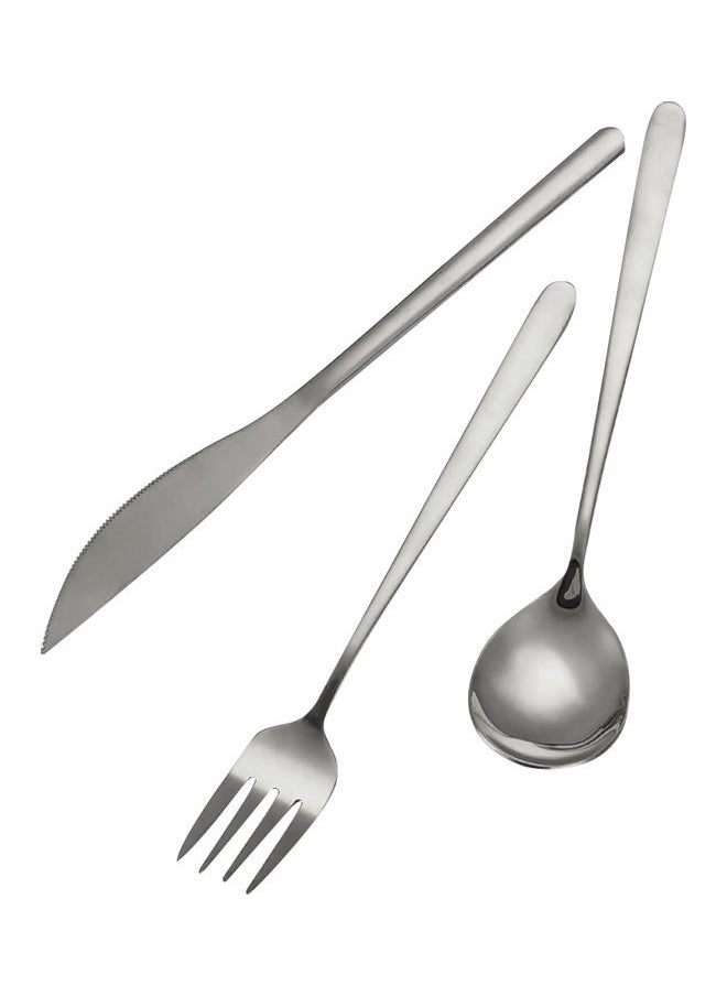12-Piece Stainless Steel Cutlery Set Silver