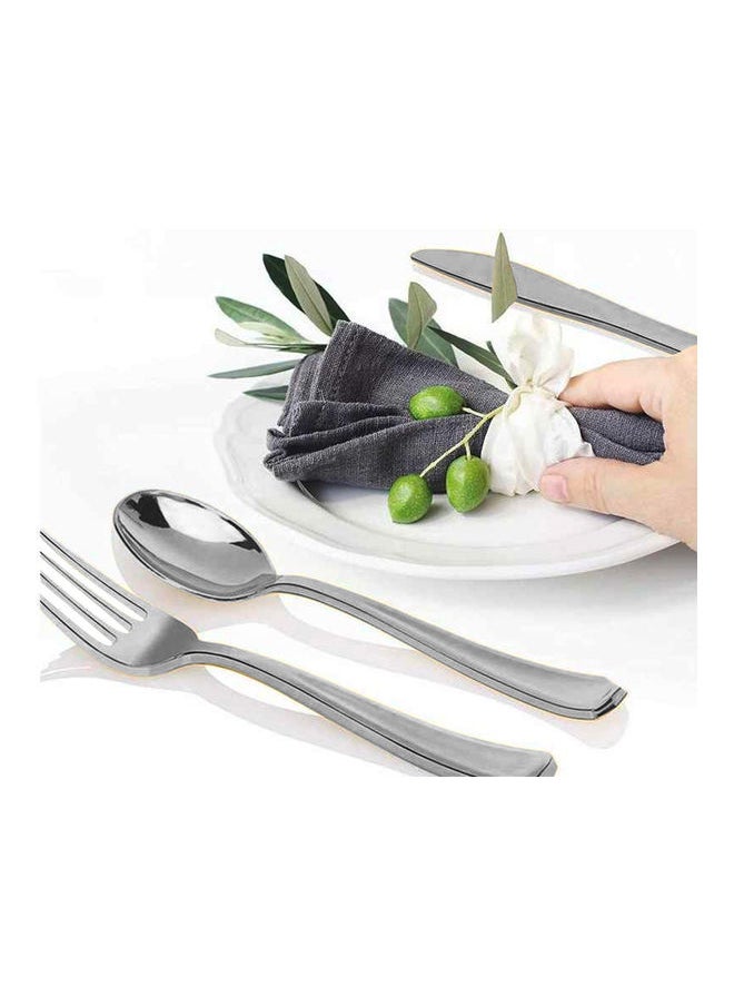 12-Piece Stainless Steel Cutlery Set Silver