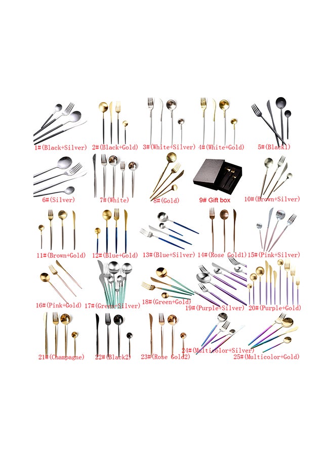 4-Piece Dinner Flatware Cutlery Set Gold