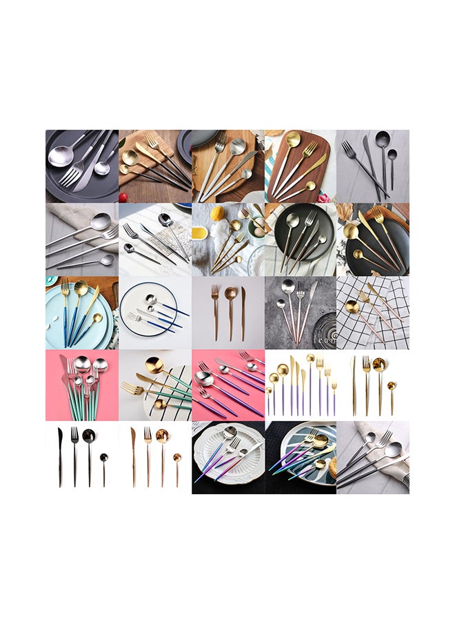 4-Piece Dinner Flatware Cutlery Set Gold