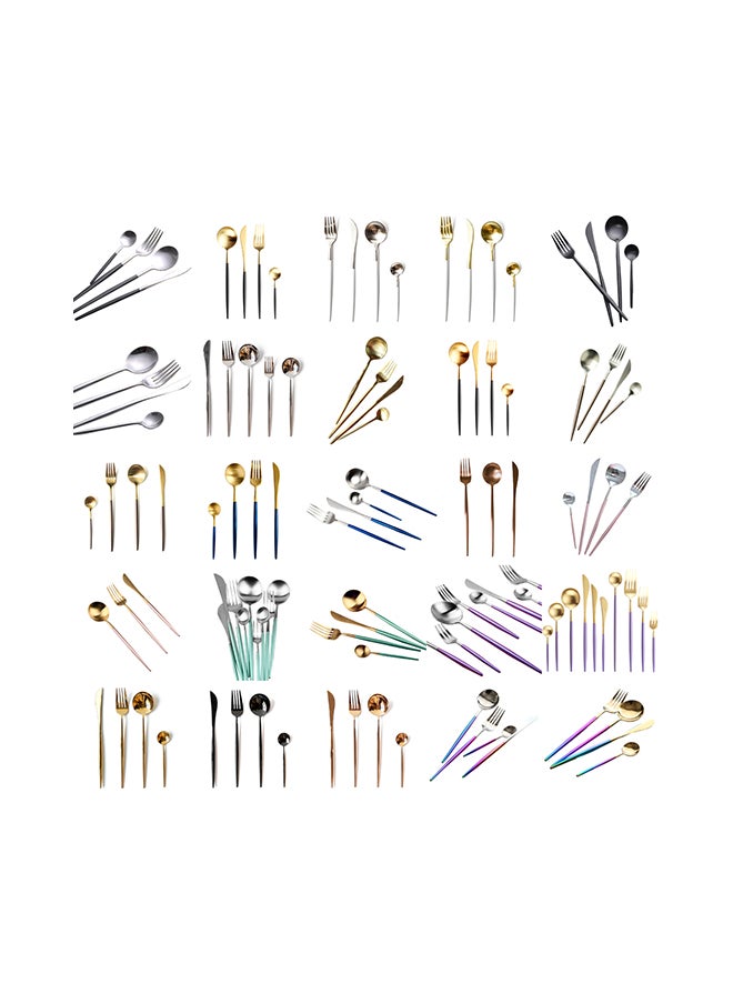 4-Piece Dinner Flatware Cutlery Set Gold