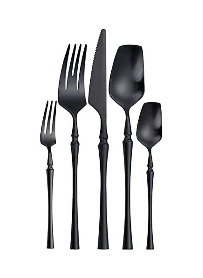 5 Pcs Tableware Cutlery Set Stainless Steel Multicolour one sizecm