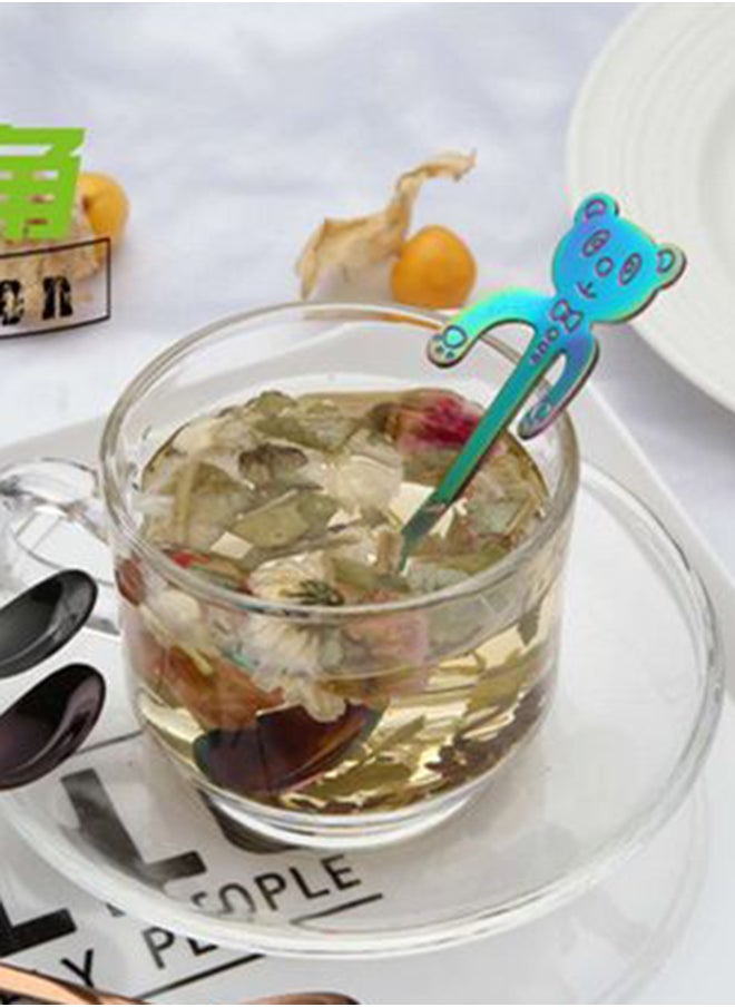 Cartoon Panda Hanging Handle Stirring Spoon Multicolour 11.8 x 2cm