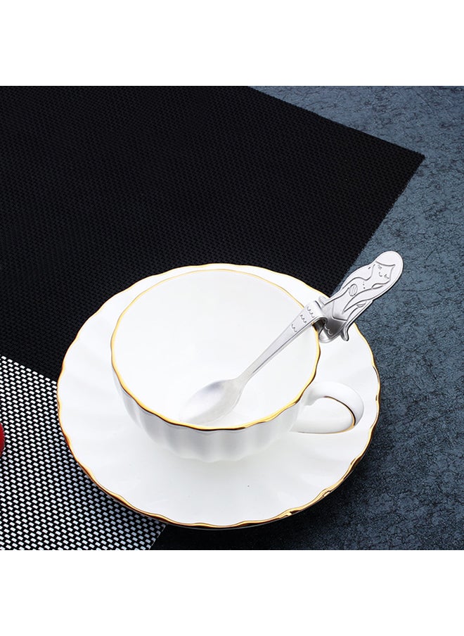 304 Stainless Steel Mermaid Teaspoon Silver 5.04 x 0.79 x 0.67inch