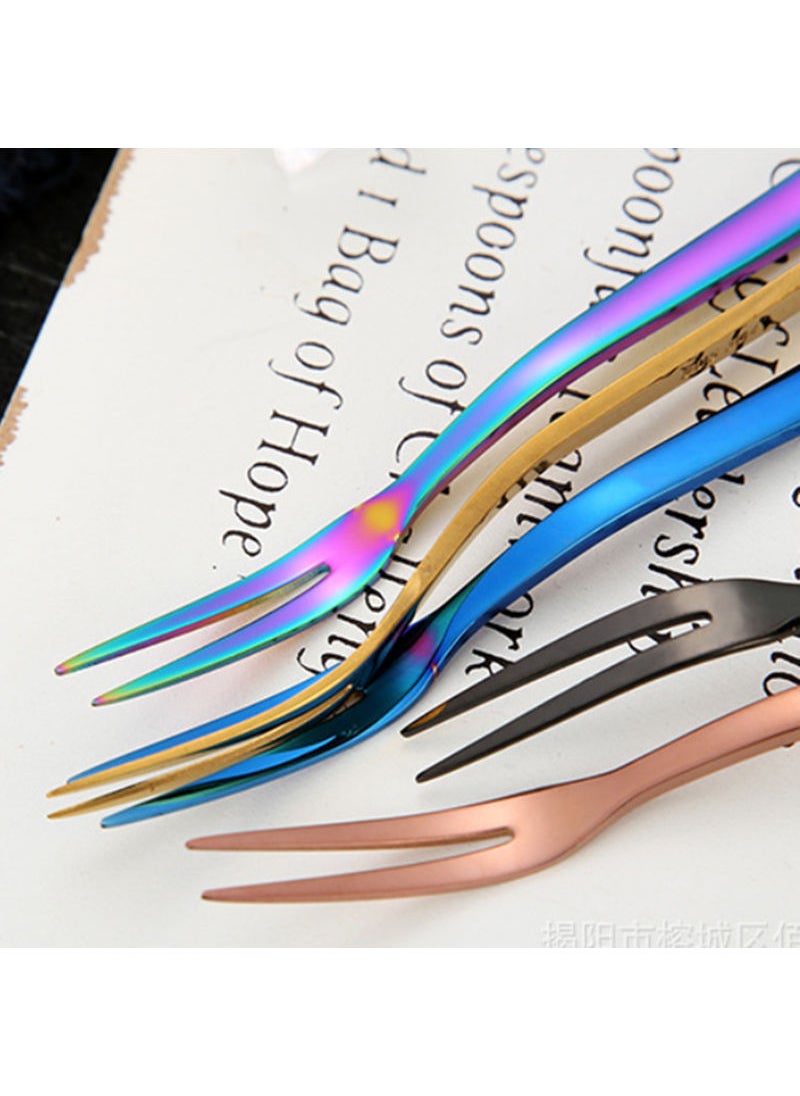2-Piece Dessert Fruit Fork Set Multicolour 12.8cm