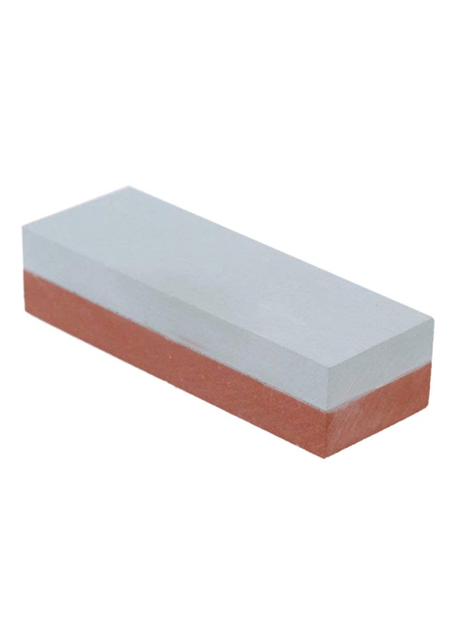 Double Sided Knife Sharpening Stone White/Orange 100x35x22mm