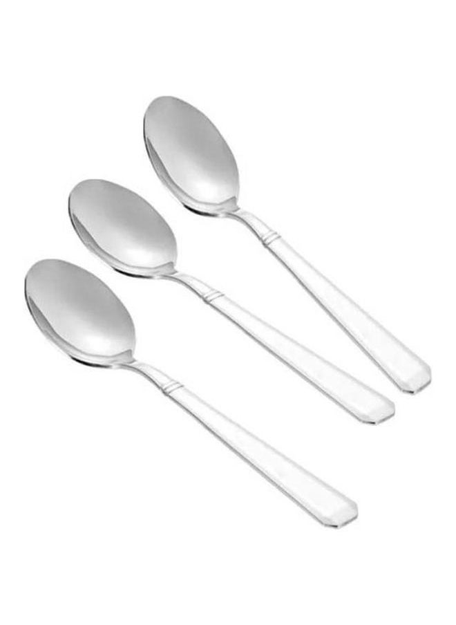 3-Piece Tea Spoon Set Stainless Steel Silver