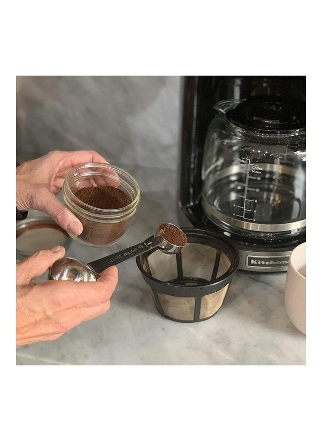 2-In-1 Stainless Steel Coffee Scoop  Spoon Silver