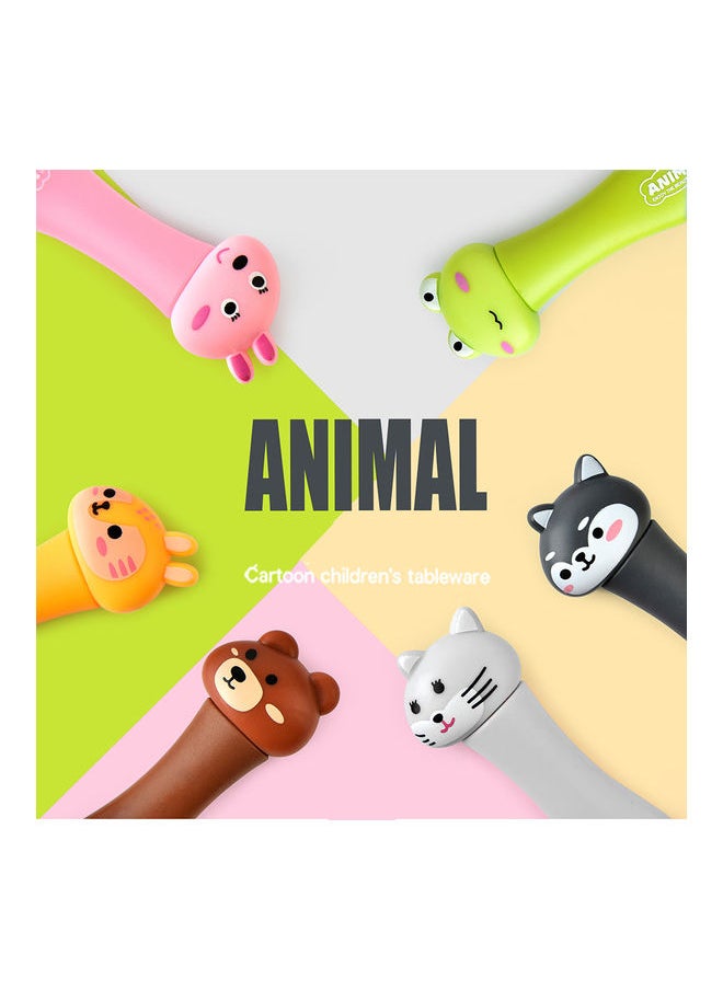 2Pcs Kids Silverware Travel Carry Set Children Portable Tableware Toddler Utensils Kids Spoon u0026 Fork Set with Travel Case Grey 17.5*3*8cm