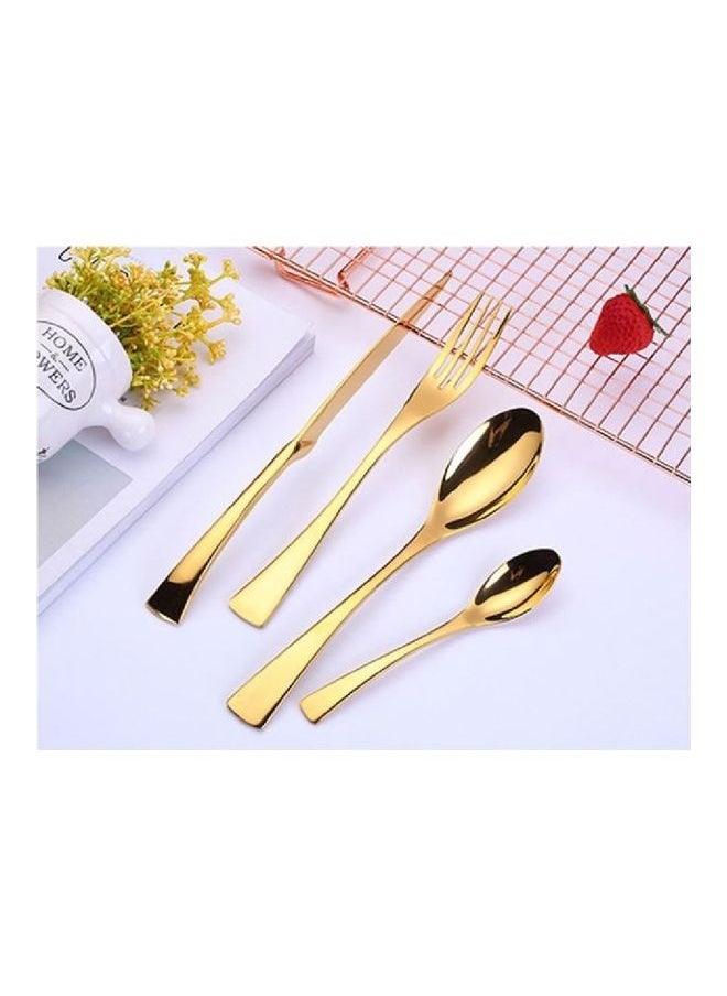 4 Piece Cutlery Set Gold 16.5cm