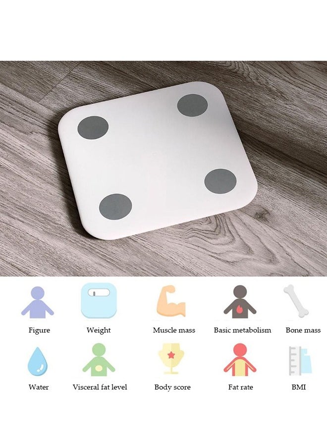 Body Composition Scale 2 Smart Fat Weight Health Scale Bt 5.0 Balance Test 13 Body Date Bmi Weight Scale Led Digital Display Mi Fit App Data Analysis