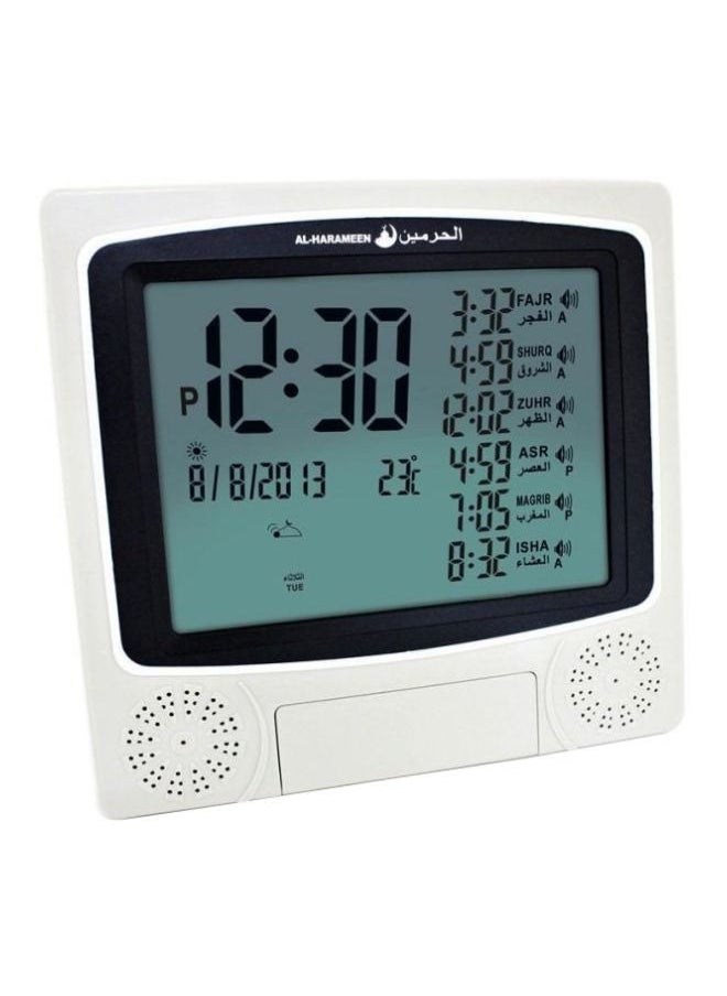 Digital Desk Azan Clock,Al-Harameen,Azan Clock,Prayer Times Table Clock,Digital Alarm,HA-4010
