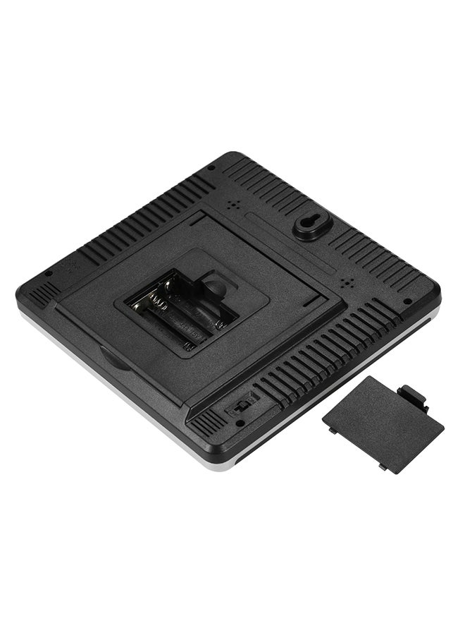 LCD Digital Thermometer Hygrometer Alarm Clock Black