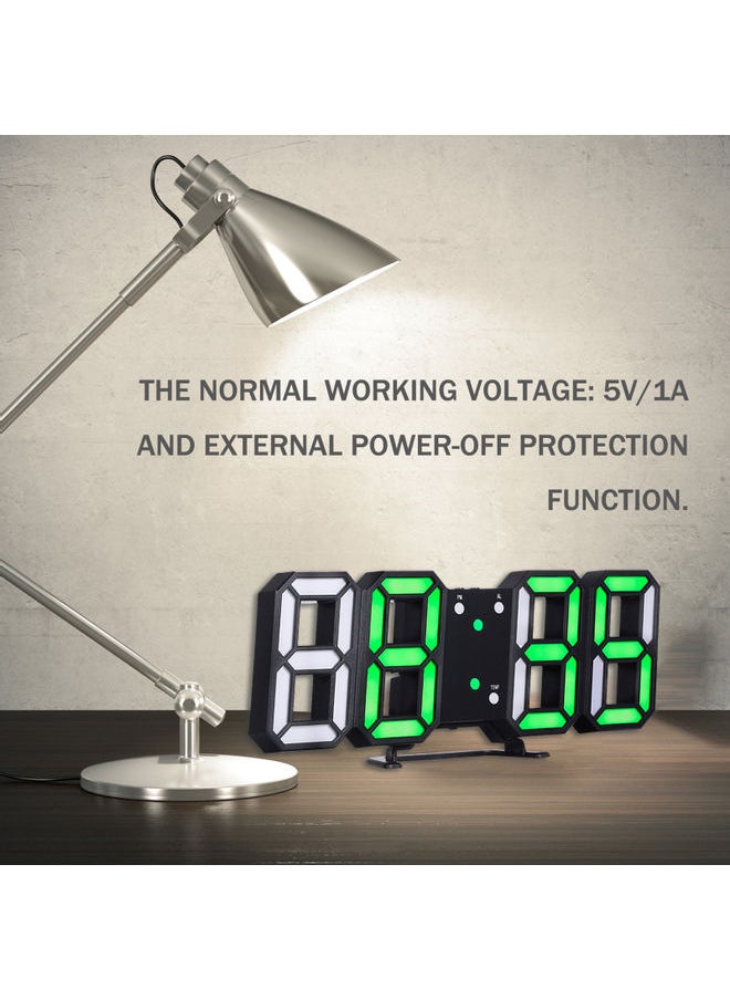 3D LED Digital Clock multicolour 29.00x4.50x10.00cm