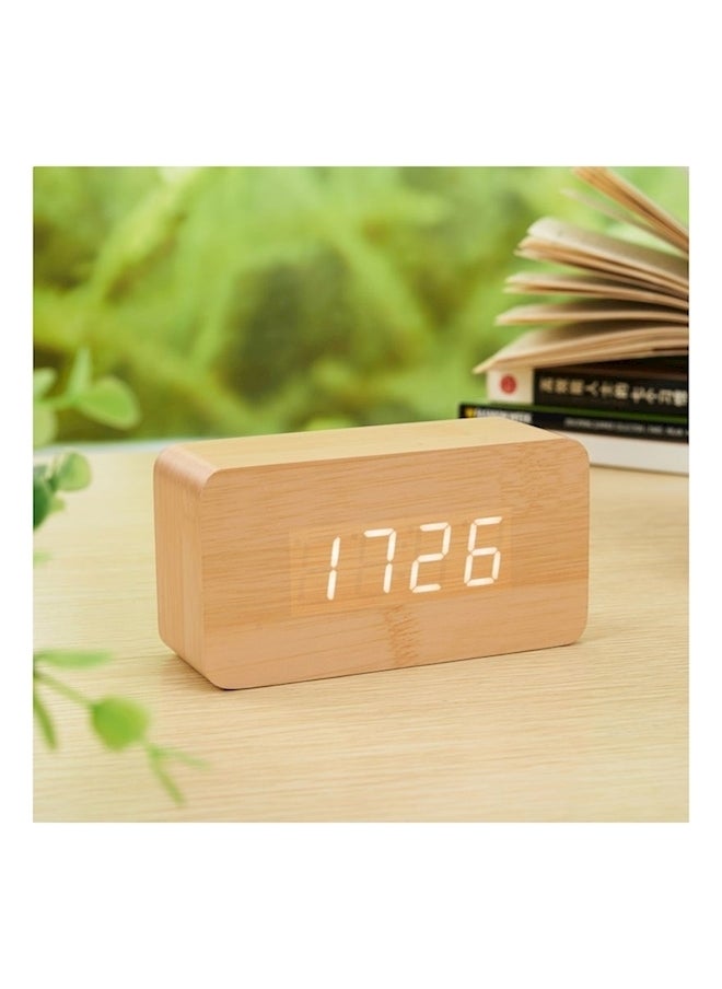 LED Grain Alarm Clock Brown