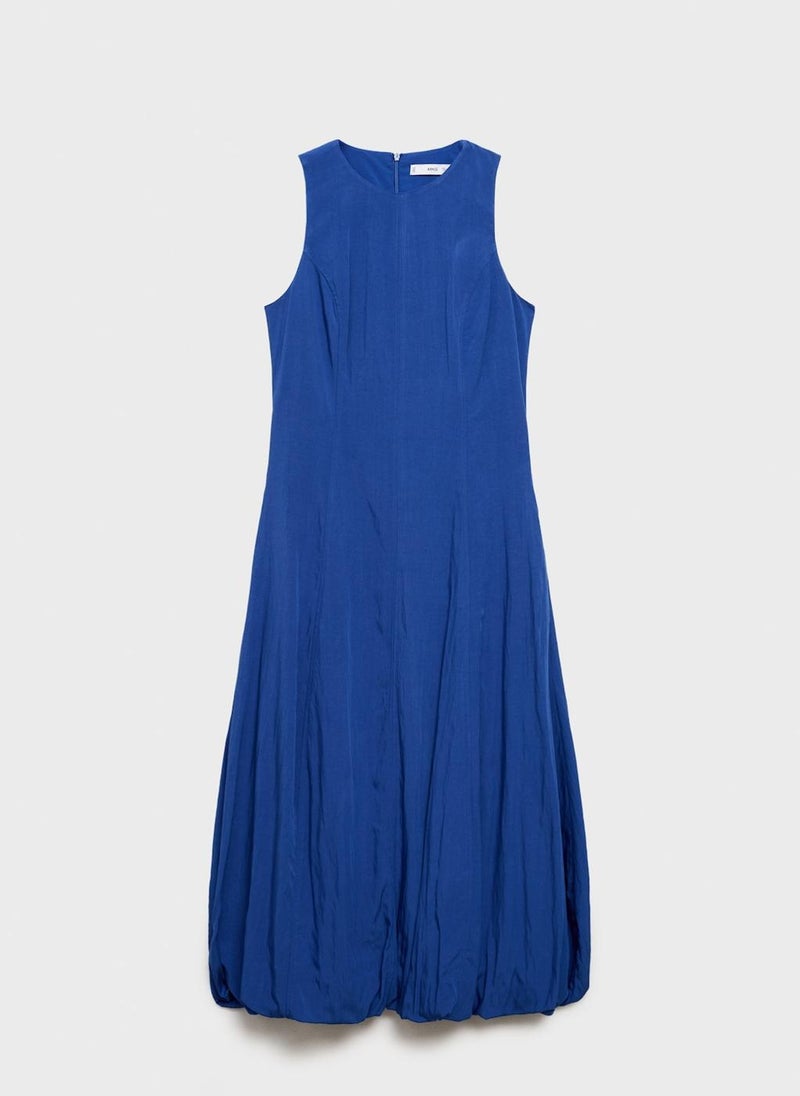 Puffed Midi Hem Dress