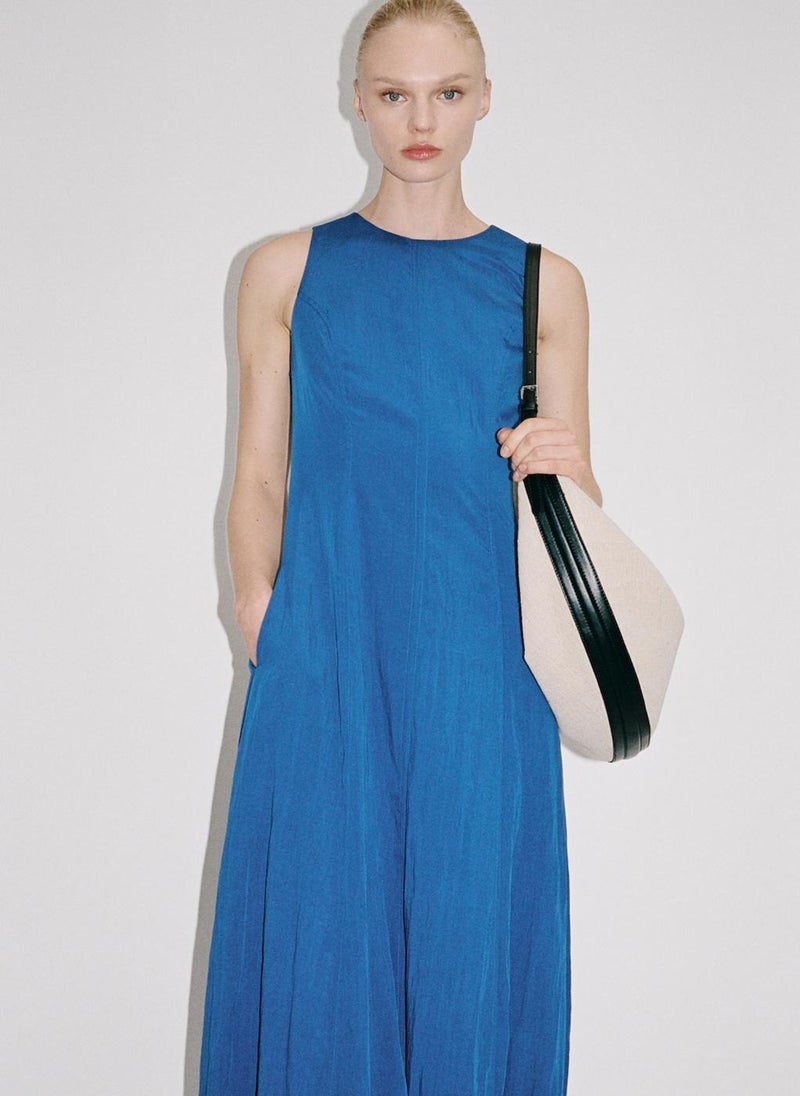 Puffed Midi Hem Dress