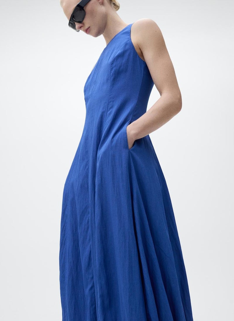 Puffed Midi Hem Dress