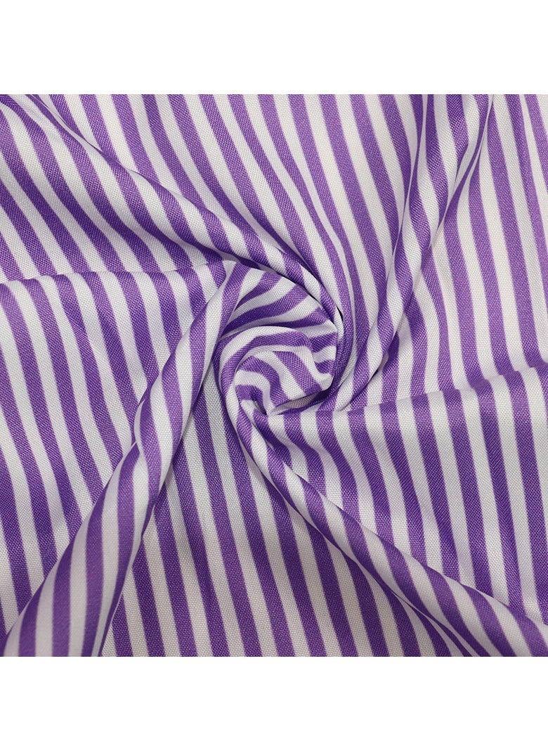 New Fashionable Striped Short Sleeved Loose Mid Length Dress