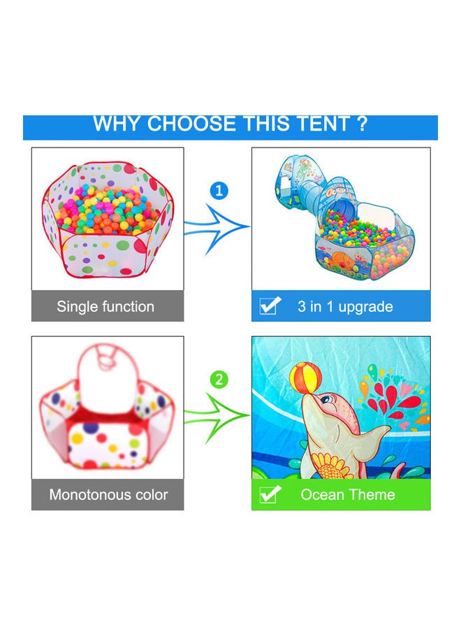 Ball Ocean Pool Pit Tent And Tunnel 210x85x110cm