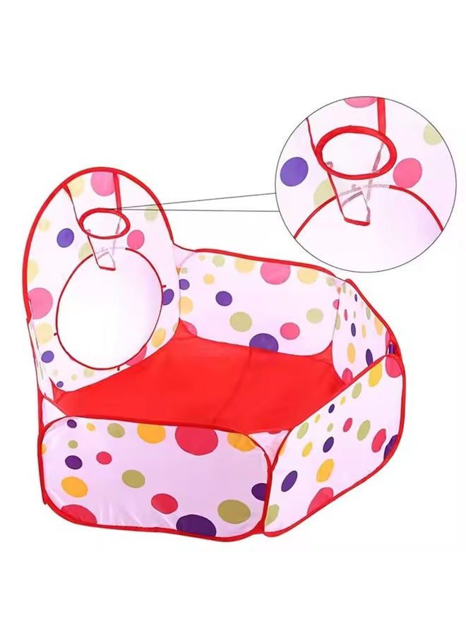 3-In-1 Combo Play Tent Tunnel,Kids Ball Pits Tent 3 in 1 /Set Combo Play Tent with Play Tunnel Kids Toy Tents Children Folding Play House Portable Outdoor Indoor Toy Tent Princess Prince Castle Gifts