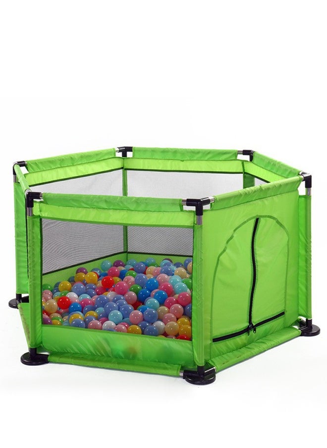 Hexagon-Shaped Foldable Baby Playpen,Children Play Yard With Fence,Kids Safety Protection Playpen,Baby Home Crawling Guardrail,Green