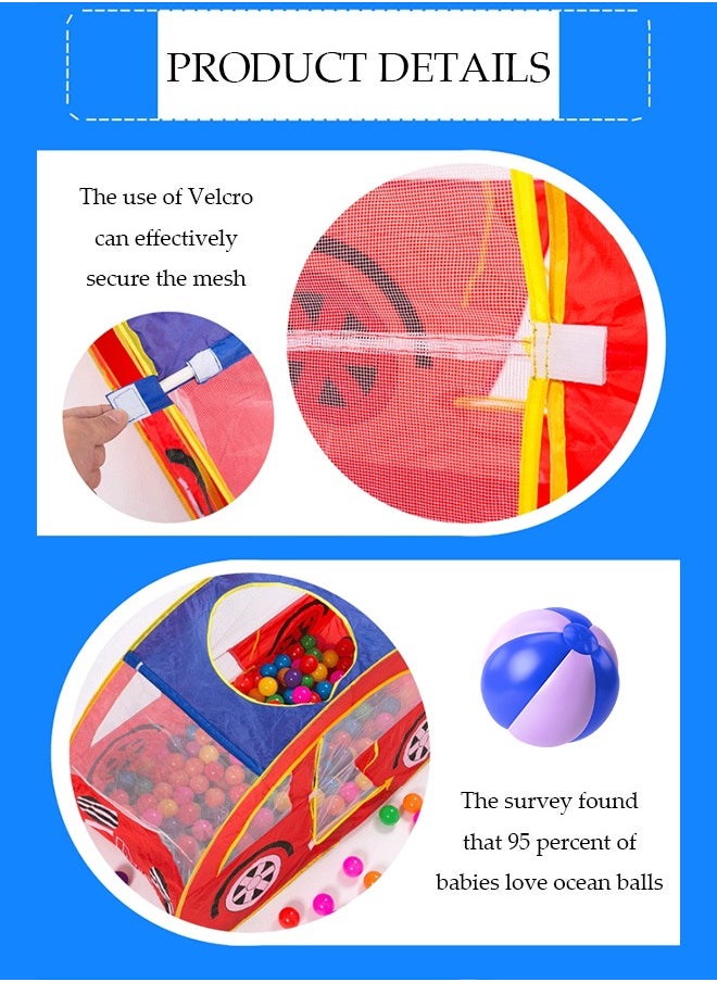 Car Tent for Kids , Play Tent Pop Up Pretend Toys for Indoors and Outdoors Fun , Foldable Playhouses with Carrying Case as a Best Gift for Over 3 Years Old Toddler/Boys/Baby