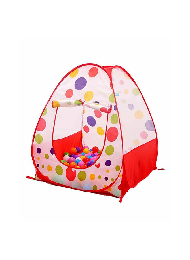 Polka Dot Printed Folding Tent With Ball Set 78x 78x 98cm