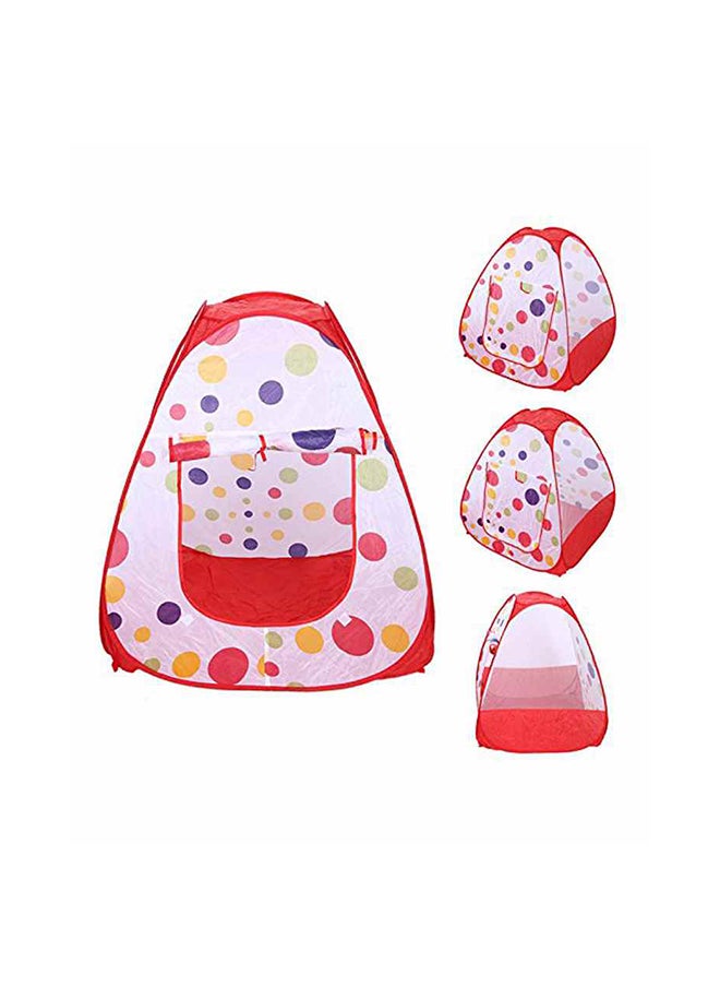 Polka Dot Printed Folding Tent With Ball Set 78x 78x 98cm
