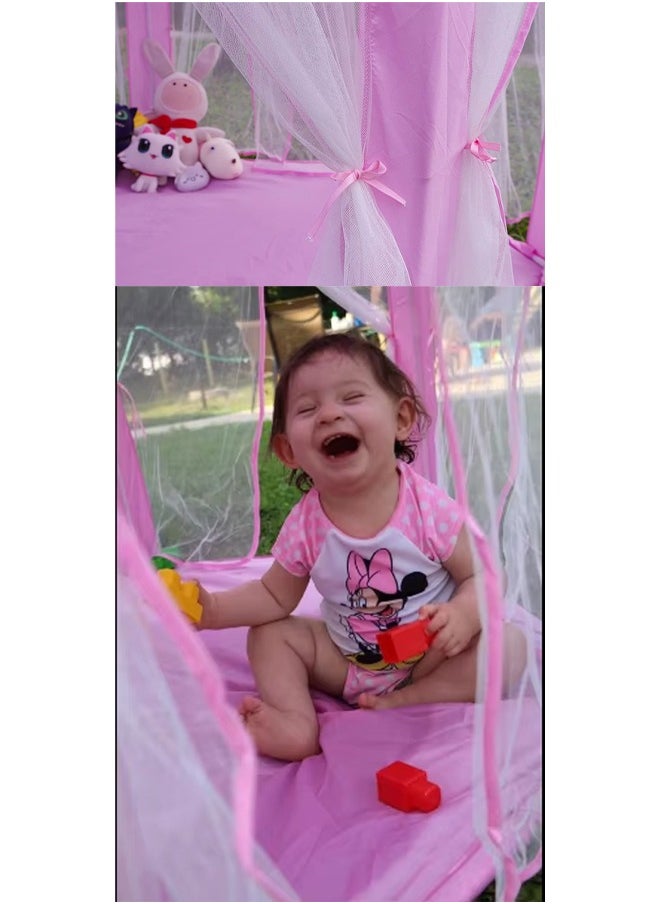 Hexagon Princess Castle Play Tent,Princess Castle Play Tent for Girls Large Kids Play Tents Hexagon Playhouse with Star Lights Toys for Children Indoor Games