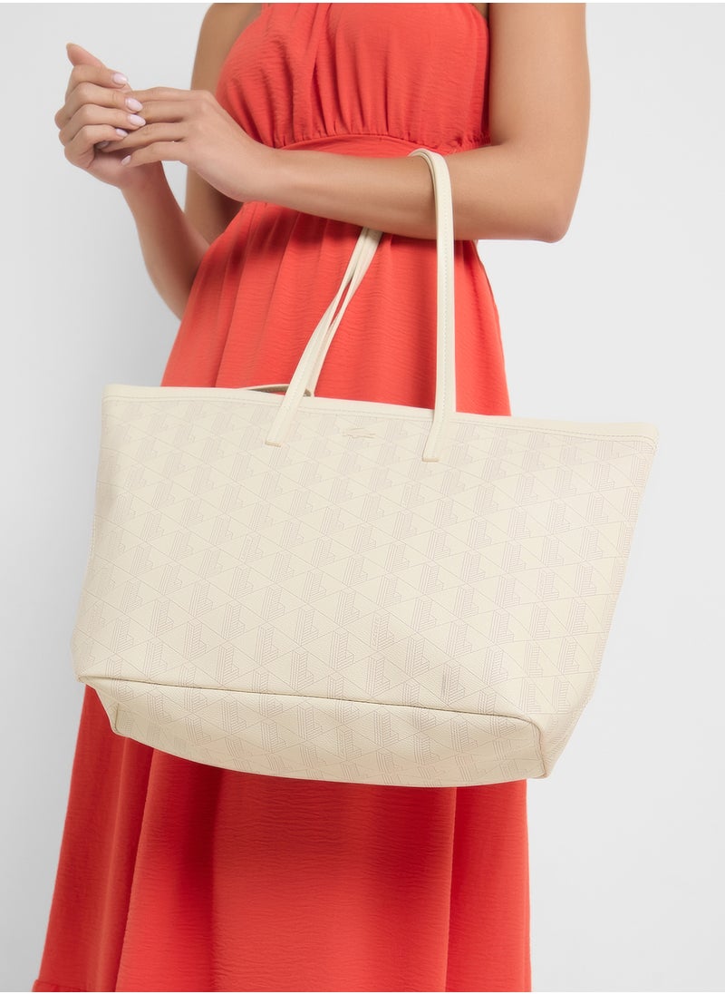 Monogram Top Handle Zip Over Tote