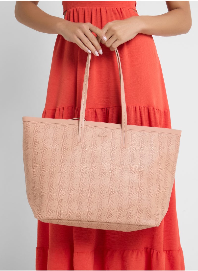Monogram Top Handle Zip Over Tote