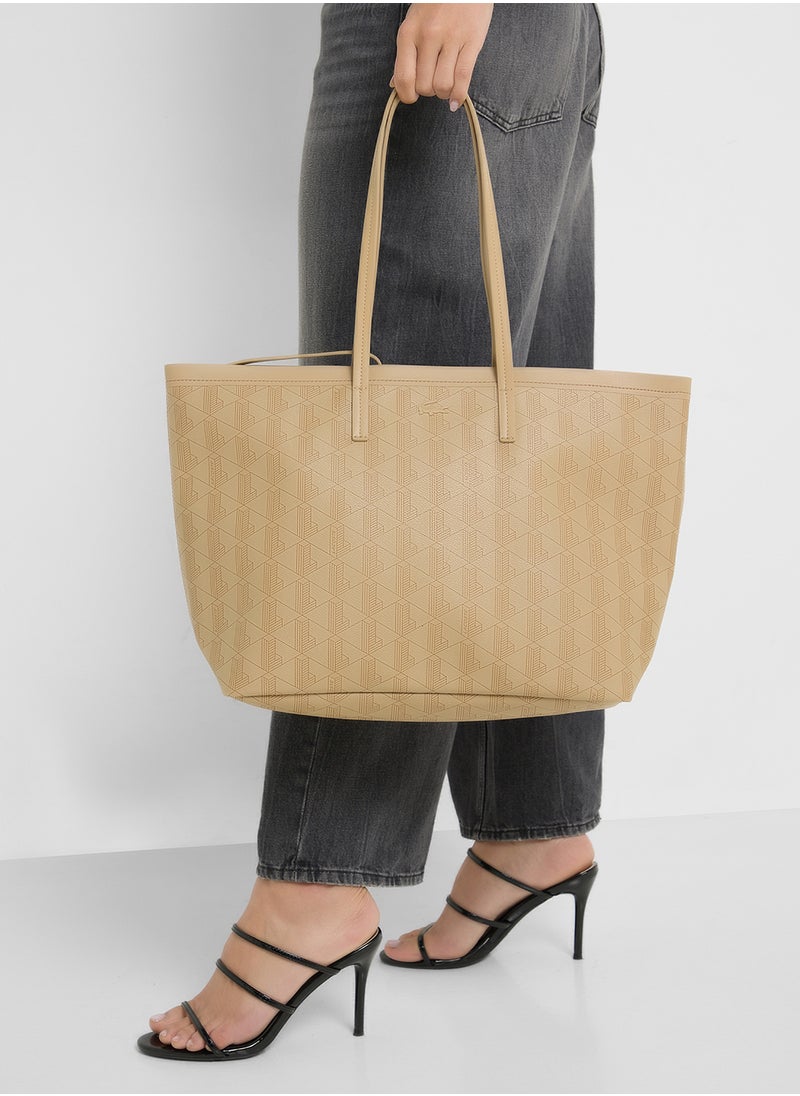 Monogram Top Handle Zip Over Tote