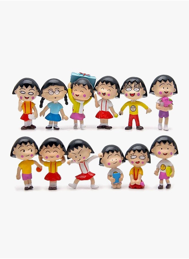 12-Piece Chibi Maruko Chan Statue Set