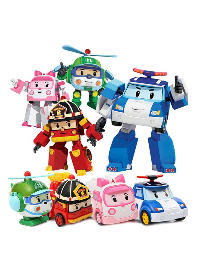 4-Piece Transforming Robot Figure Set 5inch