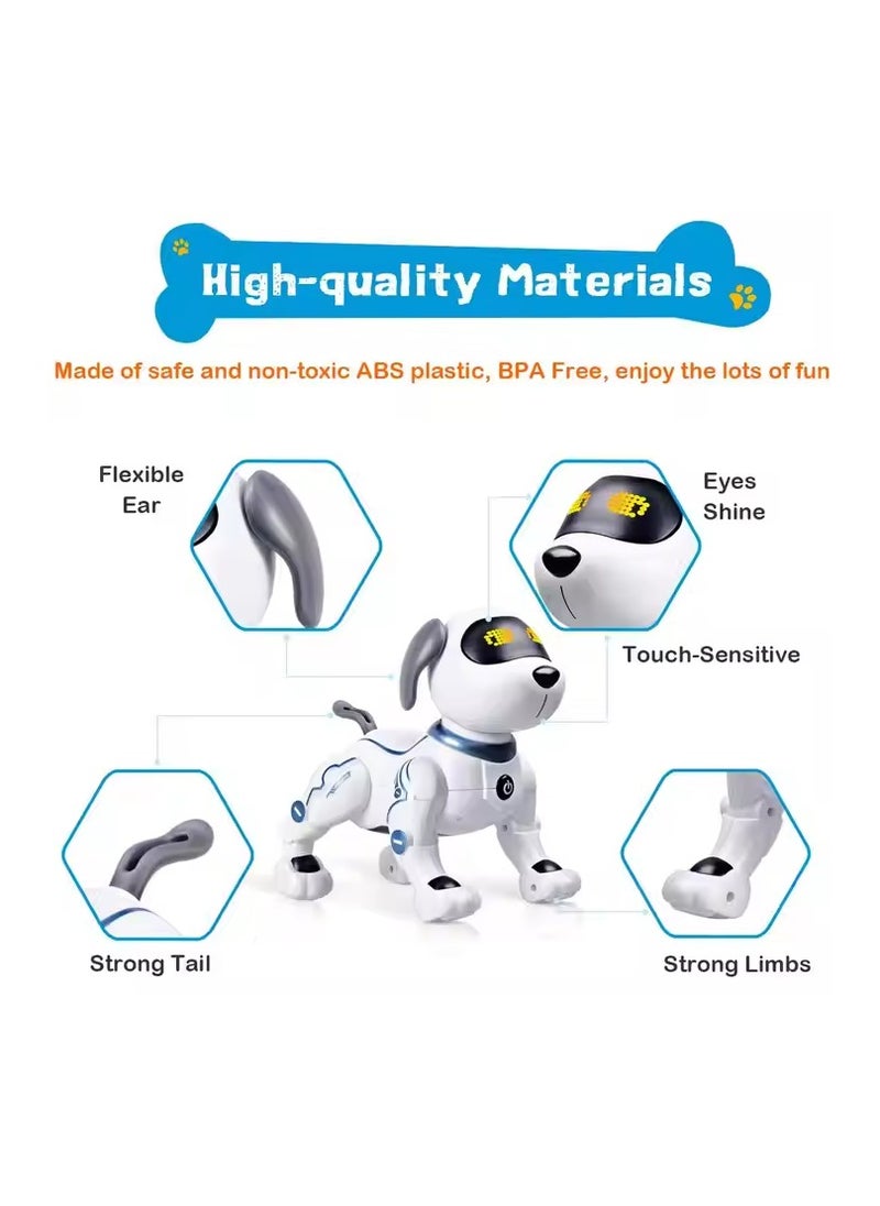 Remote Control Robot Dog Toy, electric dog toy, electronic pet robot dog toy, rechargeable battery, with 3 modes of remote control, suitable for children over three years old
