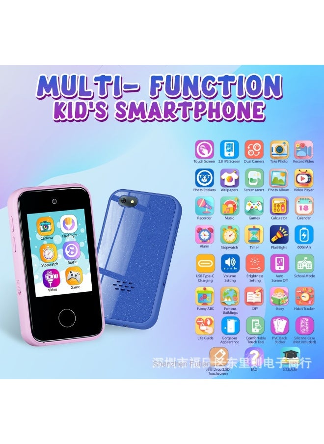 New Kids Smartphone Camera - 2.8-Inch IPS Smart Toy with 24MP HD Photo Capture