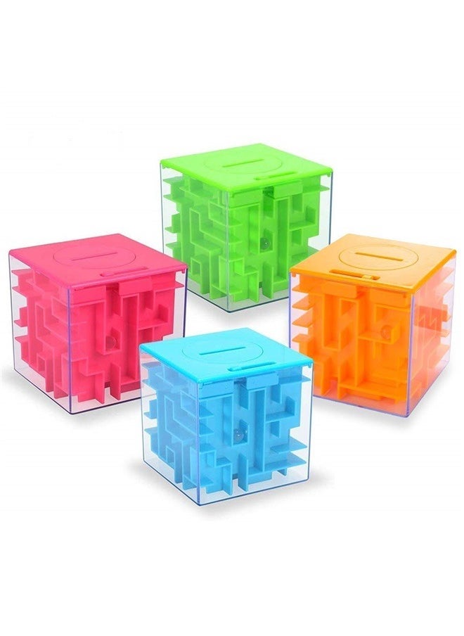 4PACK Money Maze Puzzle Box, Fun Maze Puzzle Games for Kids and Adult Birthday