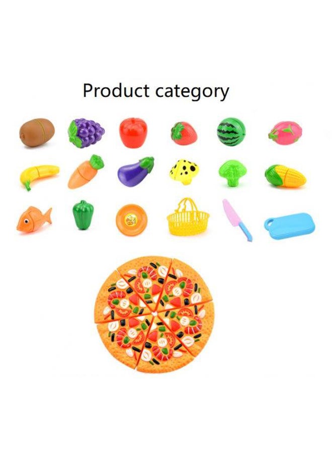 Portable Lightweight Compact Sturdy And Durable Pretend Fruit Vegetable Cutting Toy Play Set