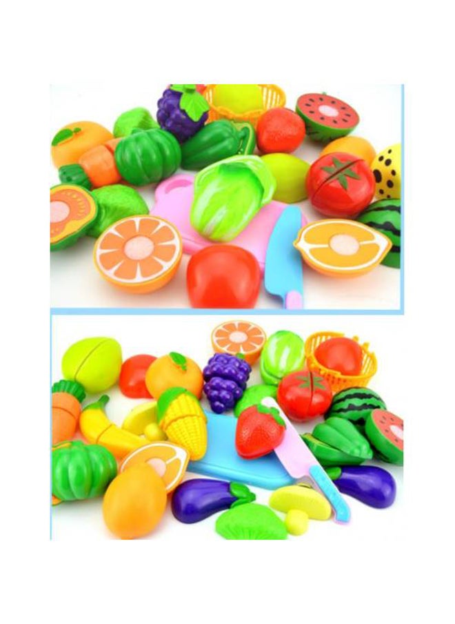 Portable Lightweight Compact Sturdy And Durable Pretend Fruit Vegetable Cutting Toy Play Set