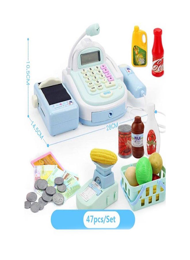 47-Piece Simulated Supermarket Counter Cashier Set