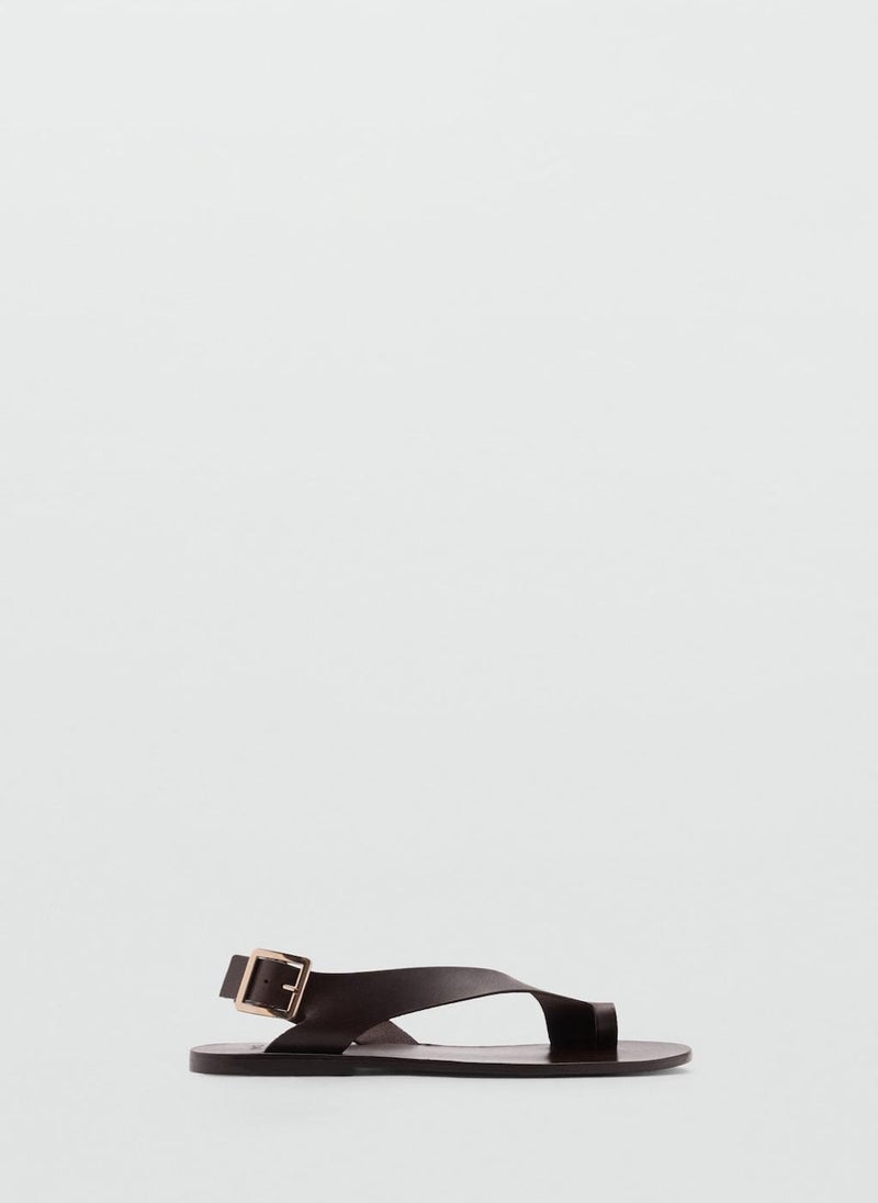 Casual Leather Cross Strap Sandals