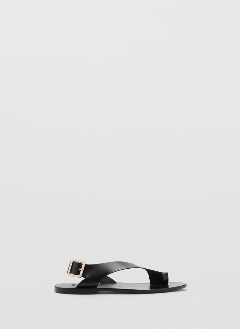 Casual Leather Cross Strap Sandals