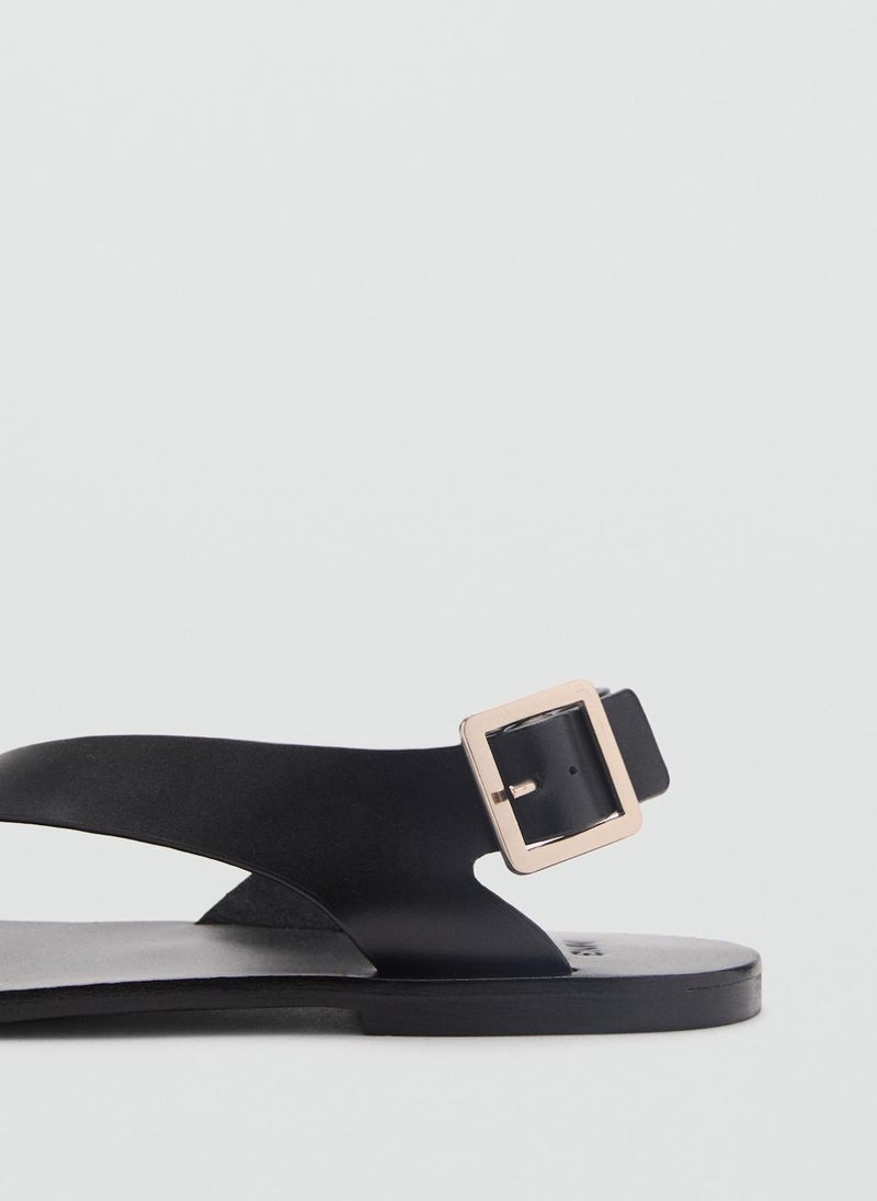 Casual Leather Cross Strap Sandals