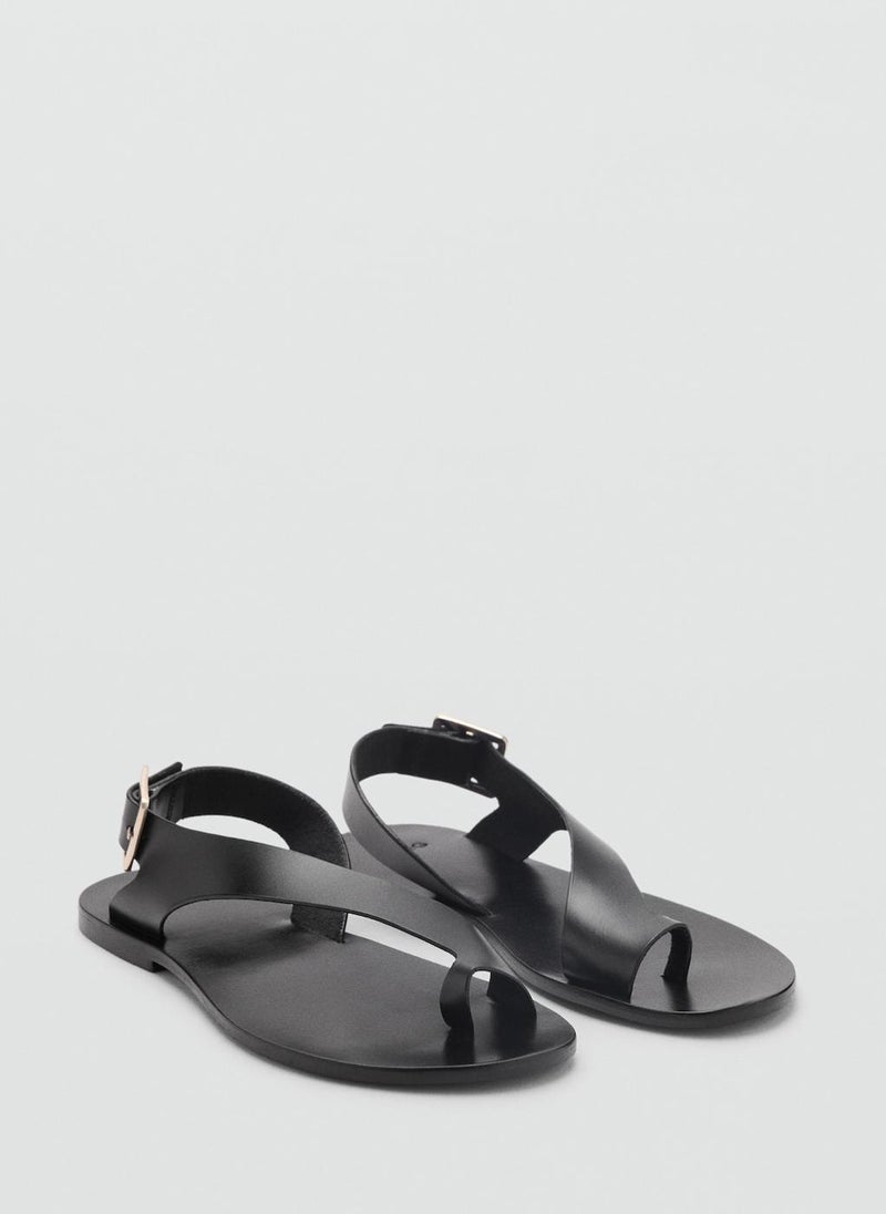Casual Leather Cross Strap Sandals